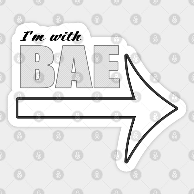 I'm with BAE - ARROW Sticker by VoidDesigns